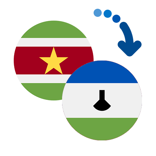 Wie kann man online Geld von Surinam nach Lesotho senden?