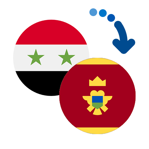 Wie kann man online Geld von Syrien nach Montenegro senden?