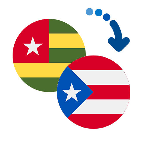 Wie kann man online Geld von Togo nach Puerto Rico senden?