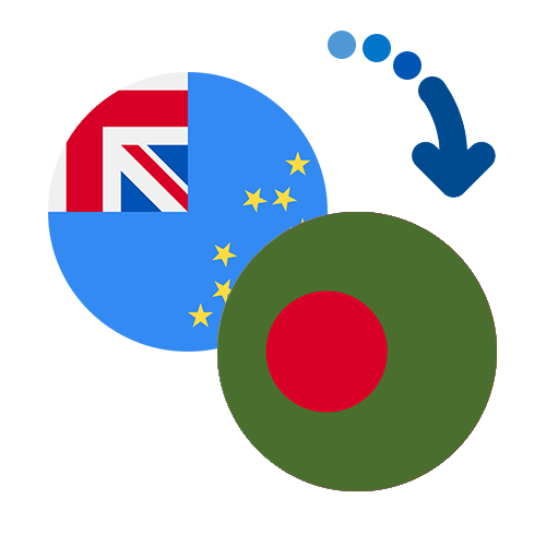 Wie kann man online Geld von Tuvalu nach Bangladesch senden?