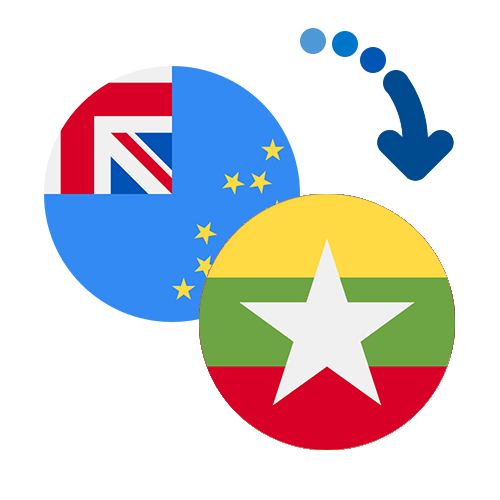 Wie kann man online Geld von Tuvalu nach Myanmar senden?
