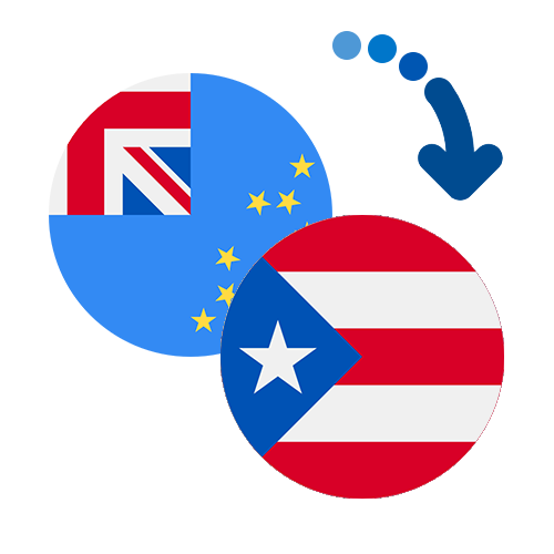 Wie kann man online Geld von Tuvalu nach Puerto Rico senden?