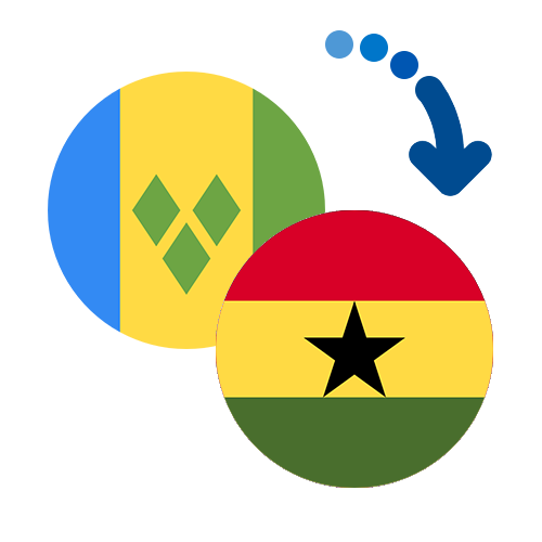 Wie kann man online Geld von St. Vincent und die Grenadinen nach Ghana senden?